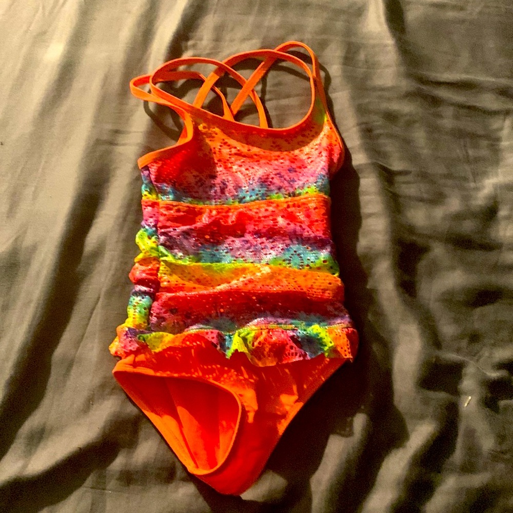 Sparkly rainbow bathing suit